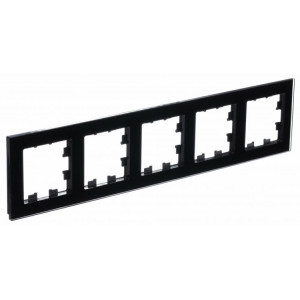 ATLASDESIGN NATURE 5-постовая РАМКА, ОРГАНИЧЕСКОЕ СТЕКЛО ЧЕРНЫЙ (1шт) C3(2) ATN321005