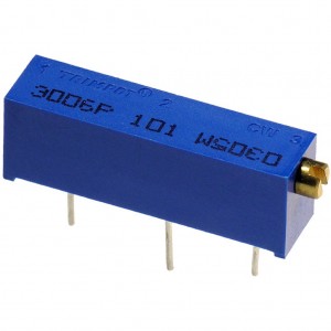 3006P-1-101LF, Потенциометр многооборотный керметный 100Ом 0.75Вт PC PIN