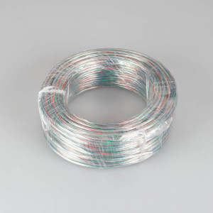 Провод питания ARL-20AWG-CLEAR-3Wire-CU-Double (3x0.75mm, 4.5m) 047624, Шлейф для питания и управления MIX светодиодными лентами. 3 проводника, калибр проводника 20AWG, сечение проводника 0.52мм2, проводник из луженой меди, внешняя оболочка из прозрачного ПВХ, внутренняя из цветного ПВХ согласно маркировке
