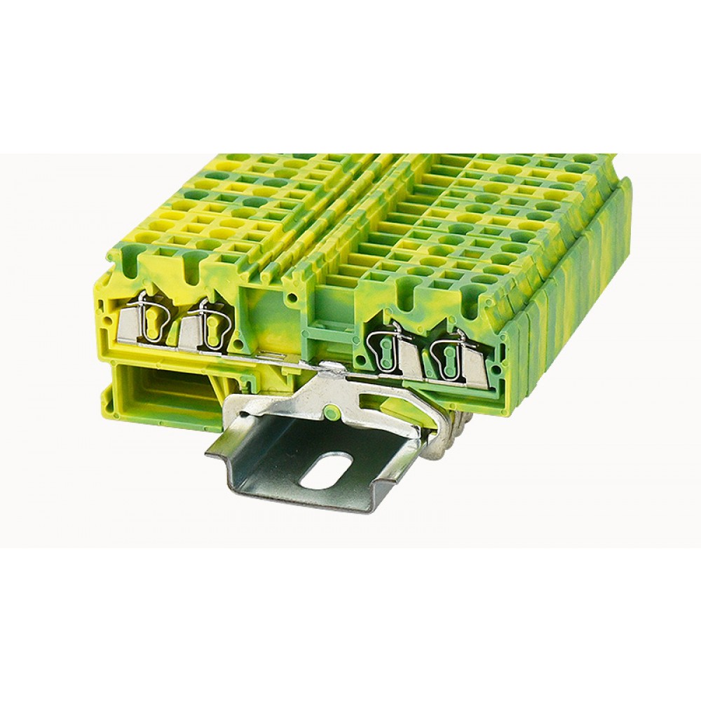 Изображение товара Заземляющая клемма WS2.5-QU-PE-01P-1C для DIN-рейки, 2 точки подключения