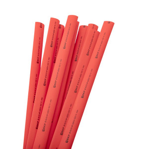 Термоусаживаемая трубка ТУТ нг 10/5 красная в отрезках по 1м PROxima tut-10-r-1m