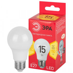 Лампа светодиодная RED LINE LED A60-15W-827-E27 R 15вт A60 груша 2700К тепл. бел. E27 Б0046355