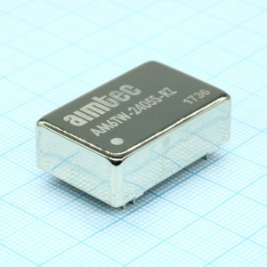 AM6TW-2405S-RZ, DC/DC, 6Вт, вход 9…36В, выход 5В/1.2А, изоляция 1500В DC, КПД 80%, максимальная емкостная нагрузка не более 1000мкФ, DIP24, 31.75x20.32x10.16мм, -40…85°C, металл