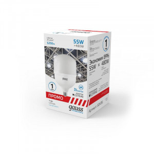 Лампа светодиодная Elementary 55Вт T160 цилиндр 6500К холод. бел. E27 5250лм Promo 60436