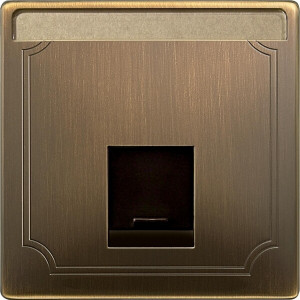 MERTEN ЦЕНТР.ПЛАТА д/розетки SE 1пост, RJ45, АНТИЧНАЯ ЛАТУНЬ, SD MTN466443