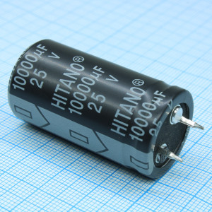 EHP103M25BA, Конденсатор алюминиевый электролитический 10000мкФ 25В ±20% (22х40мм) защелкиваемые выводы 10мм 3500мА 2000часов 105°C россыпь
