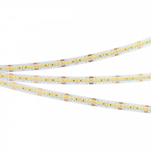 Лента RT-A240-10mm 24V Warm3000 (22 W/m, IP20, 2835, 5m) 038745, Светодиодная лента RT-A240, открытая. Светодиоды 2835, 240 шт/м (1200 шт на 5 м), белая плата, ширина 10 мм, скотч 3M. Цвет ТЕПЛЫЙ 3000 K, цветопередача CRI>85, угол 120°. Питание 24 В, мощность 22 Вт/м (110 Вт на 5 м). Размеры 5000x10x1.6 мм. Мин.отрезок