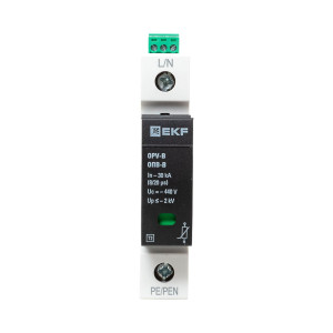 Ограничитель импульсных напряжений ОПВ-B/1P In 30кА 440В с сигн. PROxima opv-b1