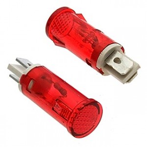 MDX-14 RED  220V, Лампа неоновая с резистором 220В в корпусе серии MDX-14, красный d=12.7мм