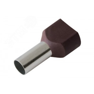 Наконечник штыревой втулочный изолированный F-14 мм 2х10 мм2 (НШВи(2) 10-14/НГи2 10-14) красный 08-2812