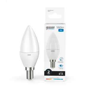 Лампа LED Elementary Candle 8W E14 6500K 1/10/100 33138
