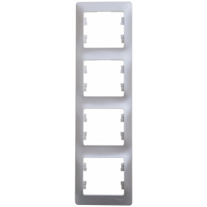 Рамка 4-м Glossa вертикал. перламутр SE GSL000608