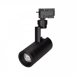 Светильник LGD-ZEUS-2TR-R67-10W Day4000 (BK, 20-60 deg, 230V) 025940(1), Светильник подвесной для треков/шин 2 провода, 10Вт. Цвет свечения ДНЕВНОЙ 4000K, световой поток 800-1000лм, регулируемый угол 20-60°, CRI>90. Корпус круглый, металл, цвет черный. Размеры DxHxL O67x180x155мм. Входное напряжение AC220-240V, мощность 10Вт.