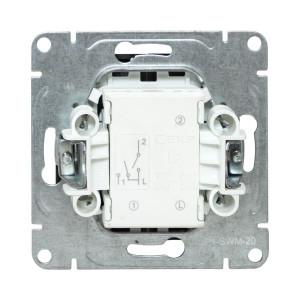 Механизм выключателя, двухклавишный, мокко Эпика EKF UP1-SWM-20