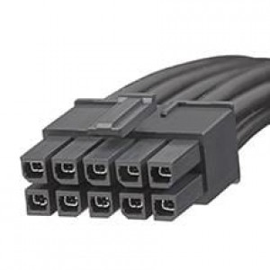 45136-1010, Шнуры питания для постоянного тока Mega-Fit CABLE ASSY 10CKT DR 1MM BLK