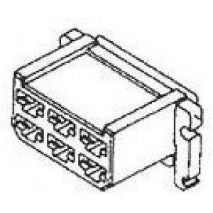180904, Кожух разъема  RCP 6 контакт(ов) 9.1мм обжим монтаж на панель пакет