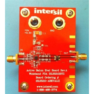 ISL55210-ABEVAL1Z, Средства разработки интегральных схем (ИС) усилителей ISL55210 Eval Diff. Amp, Active Balun