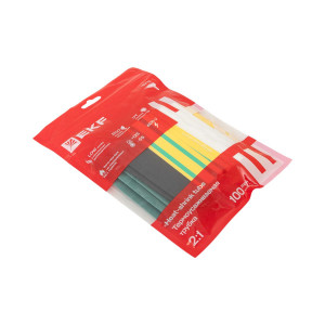 Набор трубок термоусадочных ТУТ нг тонкостен. 16/8 (7 цветов по 3шт 100мм) tut-n-16