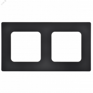 FLITE CLASSIC Рамка 2-местная РУ-2-К-ФлЧ черный IEK FI-M22-32-20-K02