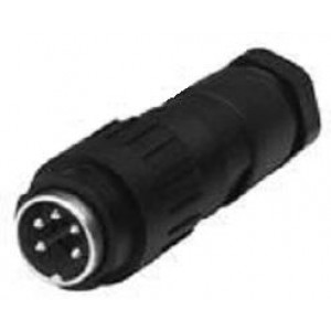 T3429-552, DIN Connectors MALE CABLE CONNECTOR 6 WAY