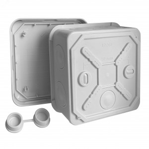 Коробка распределительная ОП 85х85х45мм двухкомпонентная 8 вводов IP65 сер. 67240