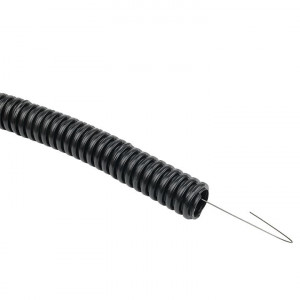 Труба гофрированная d20мм с протяжкой безгалоген. трудногорючая (FRHF) (уп.100м) Plast PROxima FRHF-20