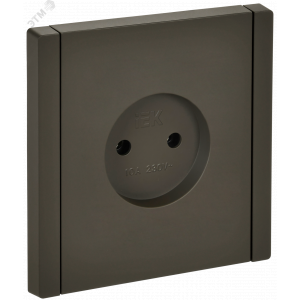Розетка 1-м СП FORTE&PIANO FP318 10А без заземл. без защ. шторок винт. крепл. сер. IEK FP-R10-10-K03