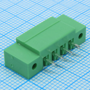 15EDGVM-3.5-04P-14-00A(H), Разъемный клеммный блок на плату, 4 контакта. Серия 15EDGVM-3.5