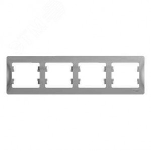 Рамка 4-м Glossa горизонт. алюм. SE GSL000304