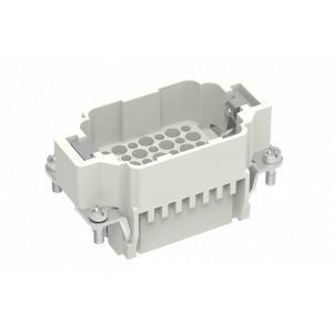 Вилочная контактная вставка SDD-042-MC, Вилочная контактная вставка, обжимная фиксация, 42 полюса + PE, типоразмер 10B, 250V, 10A, (обжимные контакты поставляются отдельно)