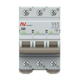 mcb6-DC-3-25C-av Выключатель автоматический AV-6 DC 3P 25A (C) 6kA EKF AVERES(кр.1шт)