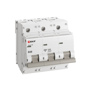 Автоматический выключатель 3P 20А (D) 10kA ВА 47-100 PROxima mcb47100-3-20D-pro