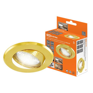 Светильник встраиваемый поворотный СВ 02-03 MR16 50Вт G5.3 матовое золото/золото SQ0359-0008