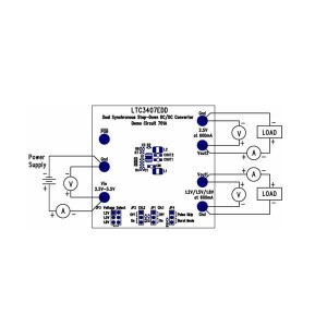 DC701A, Средства разработки интегральных схем (ИС) управления питанием LTC3407EDD - Dual Synchronous Step-Down