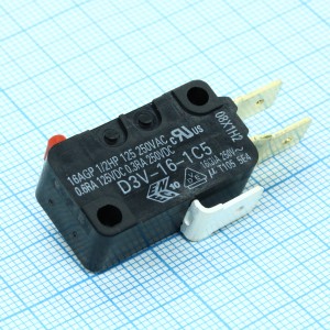 D3V161C5, Микропереключатель 16А 250В (28.8х10.3х15.8мм) SPDT соединение клеммой