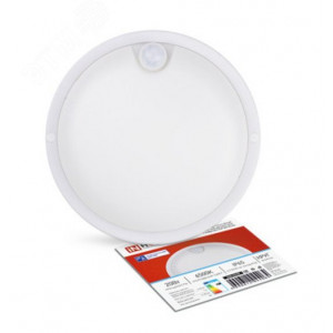 Светильник светодиодный герметичный СПП ИД-2065-КРУГ 20Вт 6500К 1800лм IP65 155мм с инфракрасным датчиком 4690612044064