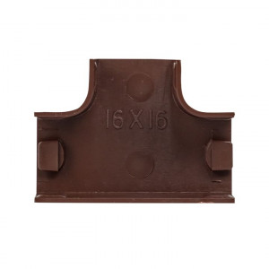 Угол T-образный (16х16) (4 шт) темное дерево Plast tchd-16-16x4