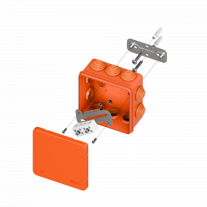 Коробка огнестойкая E45 100х100х50мм с клеммниками 4 полюса 0,5-10мм2 IP55 HF EKF plc-kmfr-100-410