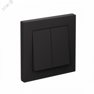 Выключатель 2-кл. СП AtlasDesign 10А IP20 (сх. 5) 10AX в сборе карбон SE ATN001052