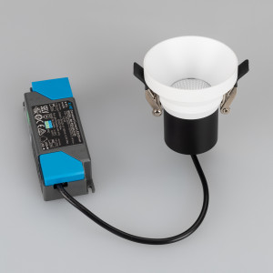 Светильник MS-VOLCANO-BUILT-R65-6W Warm3000 (WH, 38 deg, 230V) 033662, Встраиваемый светильник даунлайт. Мощность 6 Вт, св. поток 560 лм, 93 лм/Вт, теплый 3000 K, CRI>90, UGR<16, угол 38°, напряжение питания 230 В. Белый круглый корпус из алюминия, степень защиты IP20. Размер: диаметр 65 мм, высота 69 мм. Монтаж встраиваемый