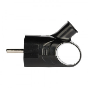 Вилка с кольцом с/з черн. 16А 250В PROxima AVK16-30