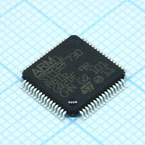 STM32F730R8T6, Микроконтроллер STM 32-бит ядро ARM Cortex M7 RISC 64кБ Флэш-память электропитание 3.3В 64-Pin LQFP лоток