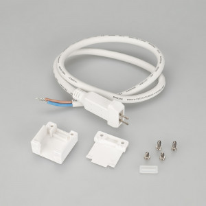 Коннектор питания для ленты ARL-PV (15.5x6mm) 029397, Герметичный коннектор для подключения питания светодиодных лент ARL-50000PV и ARL-10000PV , тип WP2, к сети 230V. Корпус IP65. Провод 600мм, 2х1мм2. Максимальный допустимый ток 3А. Цена за 1шт.