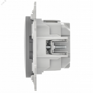 FLITE Розетка с заземлением с защитными шторками безвинтовое крепление 16А РСш11-1-ФлС серый IEK FI-R14-16-1-K03