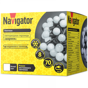 Гирлянда светодиодная 61 838 NGF-B02-70CW-10-8m-230-BL-IP44 61838