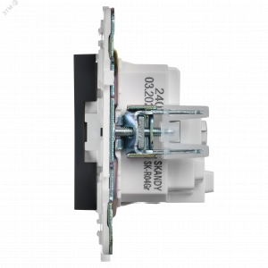SKANDY Розетка с заземлением с защитными шторками 16А SK-R04T титан IEK SK-R14-16-K48