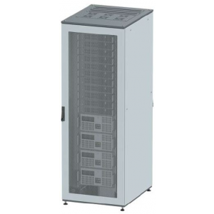 Напольный 19" IT-корпус ДКС серии CQE 47U 600х2200х600, двери перфорированная+перфорированная, панели для крыши, кабельный ввод,RAL7011/7035 R5IT4766PF