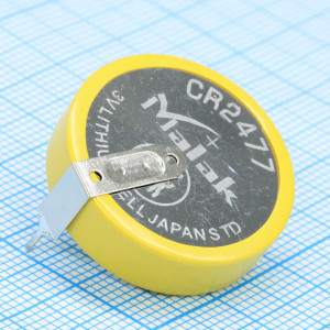 CR2477T-VBY2, 2 ноги, горизонтальный монтаж, расстояние между выводами 24 мм)