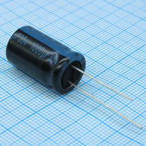 JTK108M035S1GMK20L, Конденсатор алюминиевый электролитический 1000мкФ 35В  ±20% (12.5 х 20мм) радиальные выводы 5мм 1000мА 2000час 105°С россыпь