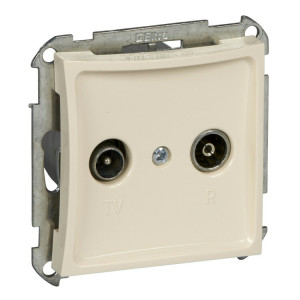 ДУЭТ TV-R РОЗЕТКА проходная 11DB, механизм, БЕЖЕВЫЙ C3(2)_ WDE000295